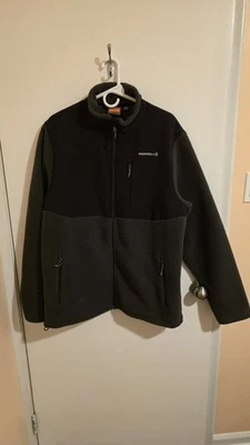 Chaqueta polar MERRELL bolsillos con cremallera completa al aire libre cuello alto para hombre grande al aire libre Foto 1 de 4