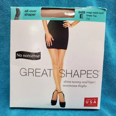 Pantimedias No Nonsense Great Shapes moldeadoras por todas partes talla E beige niebla 240-300 libras Foto 1 de 4