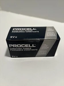 Batterie professionali alcaline Duracell Procell 9 V, 12/scatola (scatola B) - Foto 1 di 5