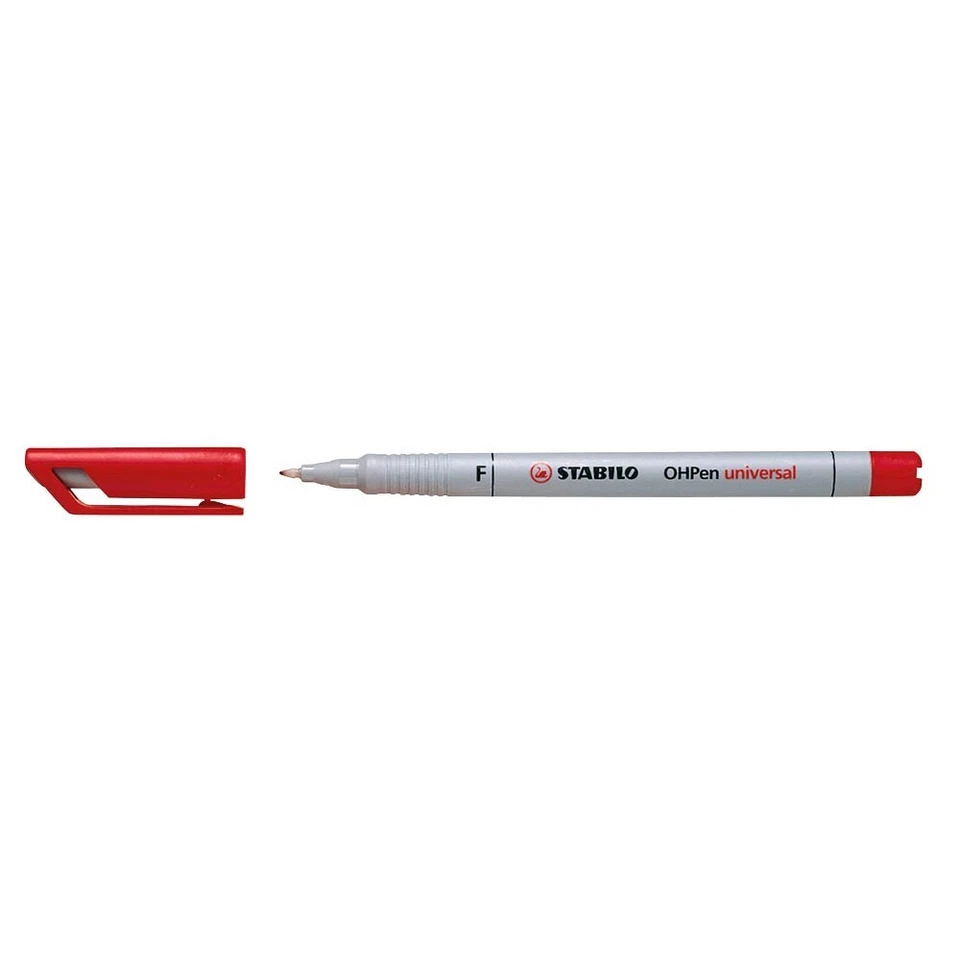 Folienstift - STABILO OHPen universal wasserlöslich fein 10er Pack rot 852/40 - Bild 1 von 1