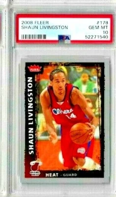 2008 Fleer Shaun Livingston PSA 10  - Imagem 1 de 2