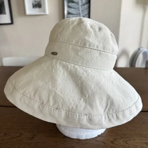 Cappello donna Scala taglia unica UPF 50+ valutazione cotone con coulisse interna colore avorio - Foto 1 di 6