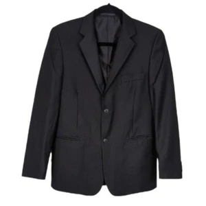 Robert Allan Pinstripe Blazer Suit Jacket Boys Youth Size 16 Black Graduation - Picture 1 of 9