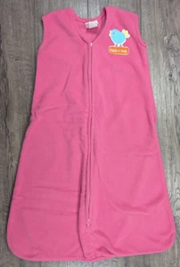 Halo SleepSack Medium 6-12 Month Pink Fleece Bird Sleep Bag - Picture 1 of 3