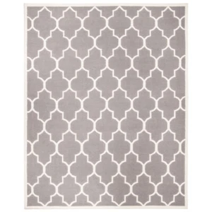 SAFAVIEH Dhurries DHU632B Handwoven Grey / Ivory Rug - Picture 1 of 23