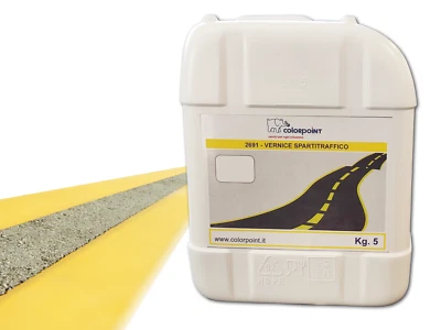 COLOR POINT VERNICE SPARTITRAFFICO PER SEGNALETICA STRADALE 5 KG. COLORE GIALLO