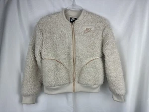 Nike Sportswear High Pile Fleece Shine Bomber Girls Jacket. Size Large.  - Picture 1 of 11