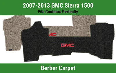 Alfombra de primera fila Lloyd Berber para GMC Sierra 1500 2007-2013 con logotipo rojo GMC 1 Foto 1 de 4