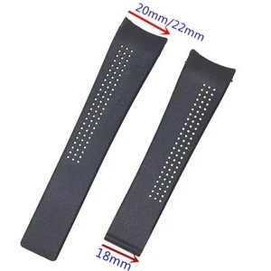 20 22 24mm Rubber Strap Band and Clasp For TAG Heuer Carrera Caliber watch black - Picture 1 of 11