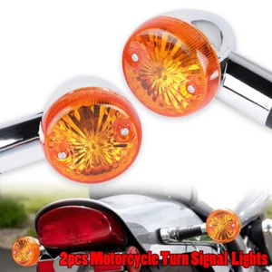 10mm Bullet LED Turn Signal Lights Blinkers Indicators For Harley Suzuki Yamaha - Picture 1 of 9