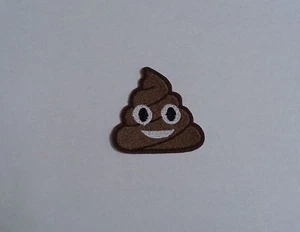 Emoji "Pile of Poo/ Poop" Iron-On Embroidered Patch - Picture 1 of 1