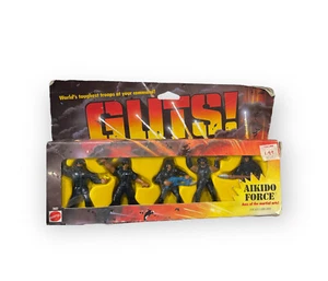 Vintage 1986 Mattel GUTS! AIKIDO Force 5 Toy Soldiers Figures Set Original Box - Picture 1 of 4