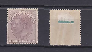 SPAIN 1882 King Alfonso XII 30c lilac Mint * 253 (Mi.187) - Picture 1 of 1
