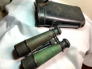 1800s L. Petit Fabr. Paris Estate Antique Brass Binoculars in Original Case 8" - Picture 1 of 11