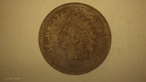 Moneda de 25 centavos cabeza india 1880 muy bonita - Imagen 1 de 2