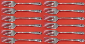 Spring Glory by International Sterling Silver Salad Fork Set 12 pcs 6 1/2" - Picture 1 of 3