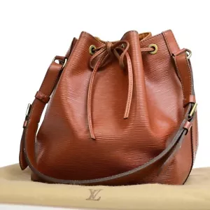 LOUIS VUITTON Petit Noe Drawstring Shoulder Bag Epi Brown France M44103 30EE123 - Picture 1 of 14