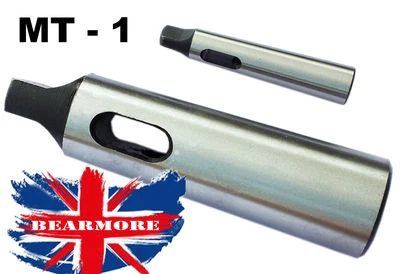 BEARMORE LTD Morse Taper Adapter MT1 to MT2 Reducing Adapter Drill Sleeve for Lathe Mil @ UK