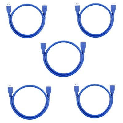 5x USB3.0 A to Micro B Cable FOR WD Seagate Samsung Toshiba External Hard Drive - Image 1 of 4