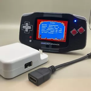 Nintendo Game Boy Advance HDMI 720p uscita TV retroilluminata schermo IPS dock NES GBA - Foto 1 di 16