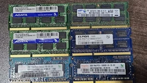 LOT OF 6 MIXED - 4GB 2GB 1GB   1Rx8 PC3-10600S + 8500S DDR3 Laptop Memory RAM - Picture 1 of 4