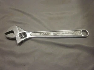Vintage Fuller No. 10 Adjustable Wrench Full Drop Forged Japan Chrome Alloy 10" - Picture 1 of 5