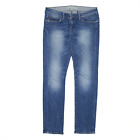 CALVIN KLEIN JEANS Womens Blue Denim Slim Straight Jeans W32 L32