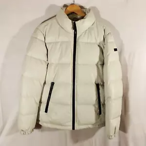 Giacca tampone DKNY da donna taglia S cerniera intera finta pelle lt. grigio 31127 spesso - Foto 1 di 10