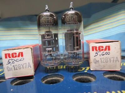 2X Nuevo en Caja Combinado EL180 12BY7A Tubo RCA EE. UU. Placa Gris Probado V. Bueno Foto 1 de 3
