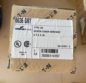 Eaton Cooper B-Line 6636 GRT Type 3R Screw Cover Wire way 6”x6”x36”