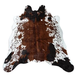 MustMat Cowhide Rug Faux Cow Shaped Rug Western Decor for Home Approx 4.5' x ... - Picture 1 of 7