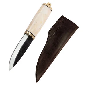 Wikinger Messer mit Knochengriff Steckangel inkl. Scheide Mittelaltermesser - Bild 1 von 4