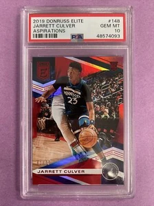 2019-20 Donruss Elite Jarrett Culver 148 RC Rookie Aspirations /77 PSA 10 GEM MT - Picture 1 of 2
