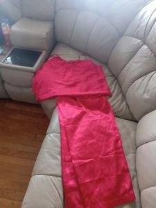 Privater Luxus 2 Stck. Rot seidig Schlaftank Top und Unterteil Set Gr. XXL - Bild 1 von 6