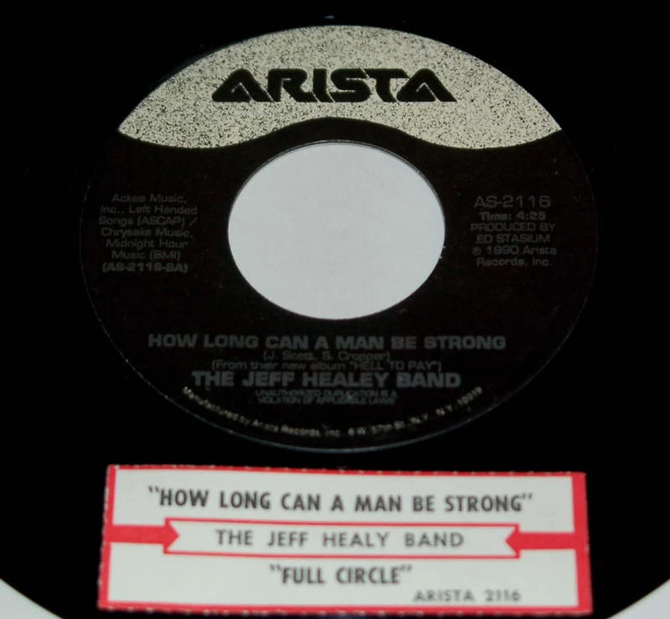 Jeff Healey Band 45 How Long Can A Man Be Strong / Full Circle  w/ts - Image 1 of 1