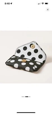 Kate Spade New York X Target BLACK & WHITE Polka Dot ENVELOPE CARD CASE NEW - Image 1 of 4