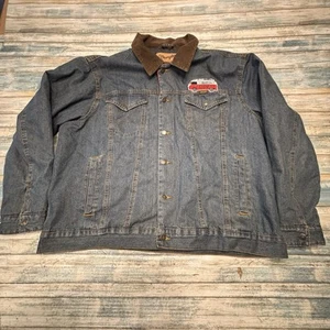 Wrangler Concealed Carry Blanket Lined Denim Jacket Men's XL Barn- Vans Patch - Picture 1 of 9