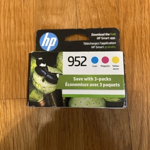 HP 952 Cyan Magenta and Yellow Ink Cartridges N9K27AN EXPIRED FEB 2026 - Picture 1 of 3