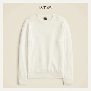 NWT - J. Crew Men's 100% Cashmere Crewneck Sweater, Snow Sz Large - $138 - Picture 1 of 8