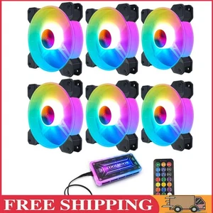 120mm RGB Cooling Fan Chassis Gorgeous Quiet Radiator (6 Fans) - Bild 1 von 12