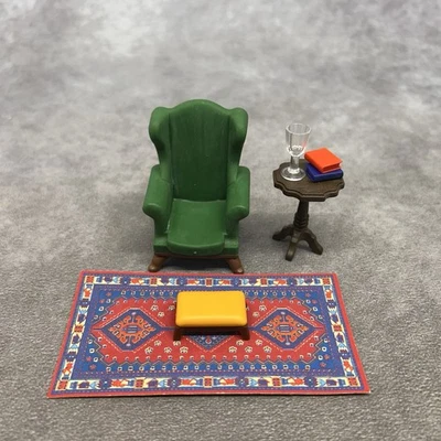 Playmobil Victorian Armchair, Rug & Side Table- Chair has marks- See pictures - Image 1 of 4