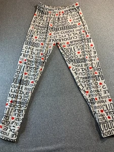 Emme Jordan Pajama Pants Women's Small White Black Printed Stretch Loungewear - Picture 1 of 10