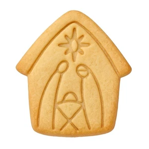 Nativity Scene Cookie Cutter & Stamp 4x3.6" for Baking Fondant Clay Embosser - Picture 1 of 6