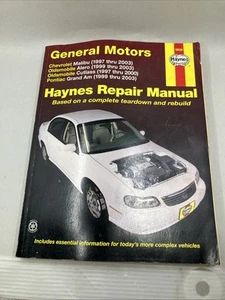 Haynes Repair Manual 1997-2003 Malibu Olds Alero Cutlass Pontiac Grand Am 38026 - Foto 1 di 2