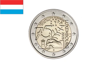 PREVENTE 2€ Euros Commémorative Luxembourg 2025 "Déclaration Schuman" - Photo 1/1