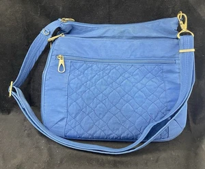 Borsa Travelon Blu Tracolla Nylon Trapuntata Cinghia Regolabile Borsa Antifurto - Foto 1 di 13