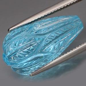 22,63 quilates color deslumbrante ENORME topacio azul suizo talla briolette Brasil (taladrado) - Imagen 1 de 4