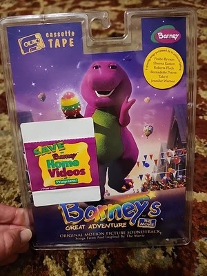 Barneys Great Adventure The Movie Cassette Tape Soundtrack 1998 Purple Kids Song Foto 1 de 3