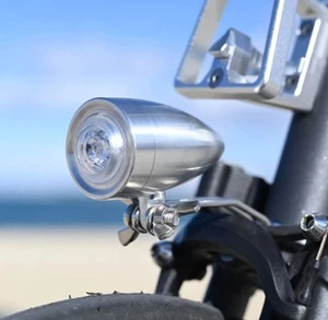 KiLEY Bullet Light USB Rechargeable Cannonball Light for Front Silver LM-018 - Picture 1 of 8