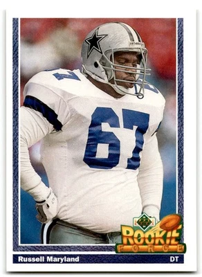 1991 Upper Deck Russell Maryland Dallas Cowboys #636 - Image 1 of 2